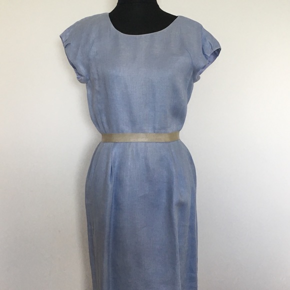 JCrew Linen Cap Sleeve Dress - Picture 1 of 7